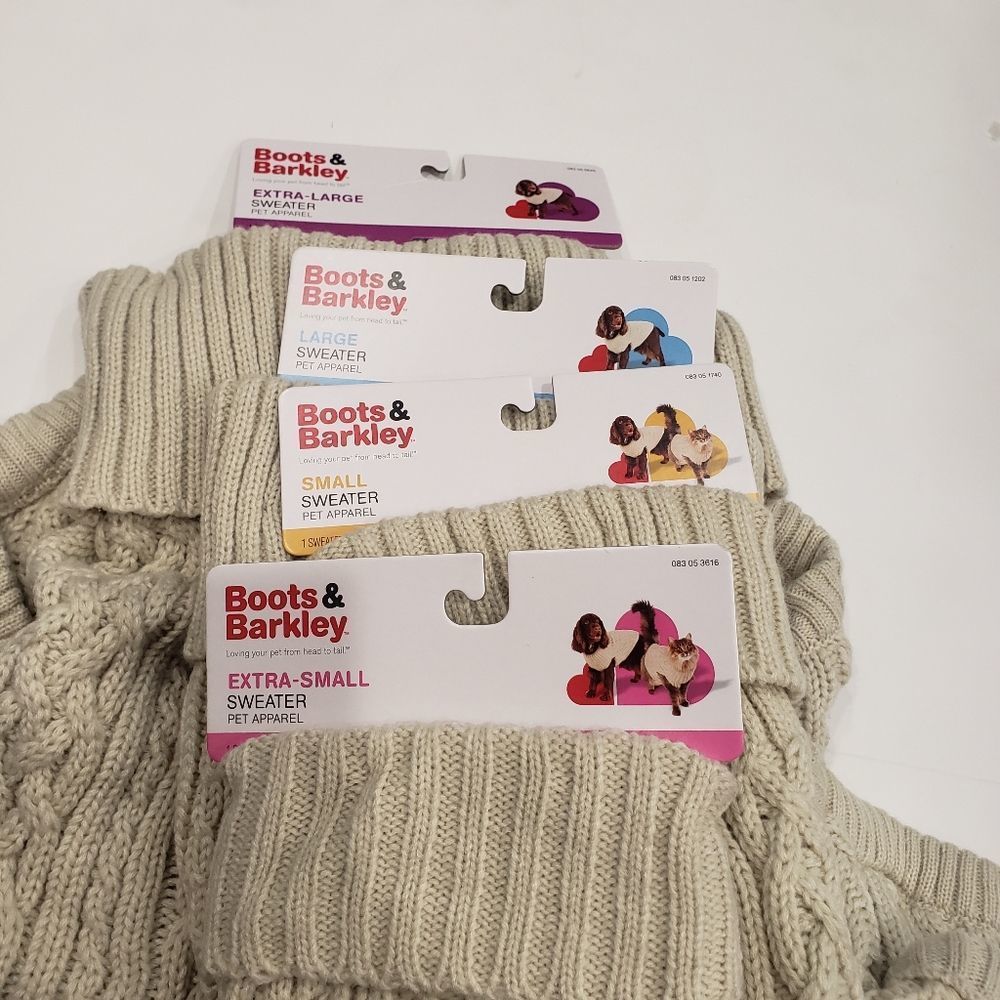 Cable Knit Turtleneck Dog Sweater - Boots & Barkley New with Tags - Picture 5 of 9